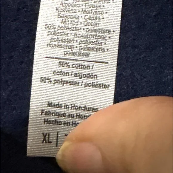 Navy XL Crewneck Sweatshirt Jeep w/American Flag Cotton/Polyester - Picture 3 of 6